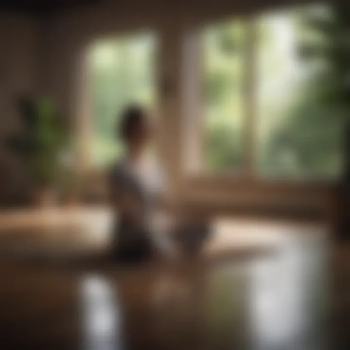 Mindfulness practice with a meditative setting