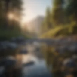 A serene landscape depicting tranquility and peace