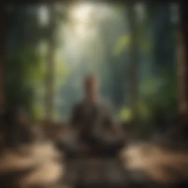 Finding Inner Peace Through Meditation Meditation scene with tranquility