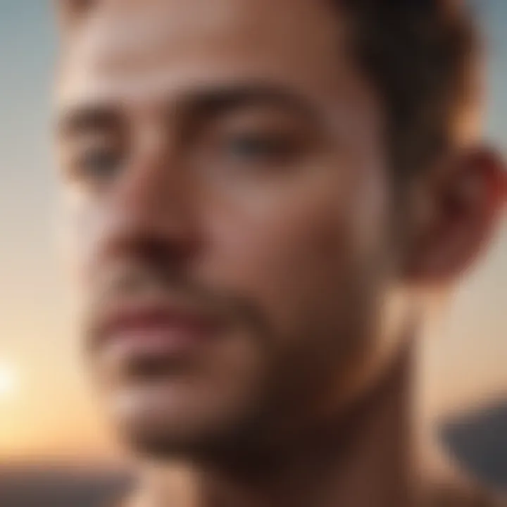 A focused individual practicing mindfulness