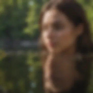 A thoughtful individual reflecting on friendship while surrounded by nature.