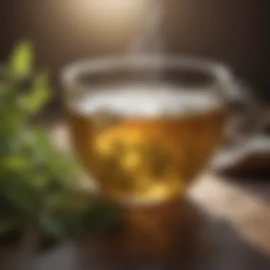 Calming Herbal Tea Close-up of calming herbal tea to promote relaxation