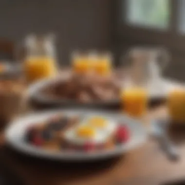Healthy breakfast layout promoting vitality and alertness