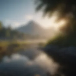 A serene landscape symbolizing mindfulness and tranquility.