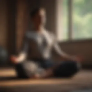 Meditation as a Tool for Emotional Control Visual representation of a person meditating to manage anger