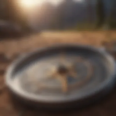 A compass pointing towards goals, symbolizing direction in personal development