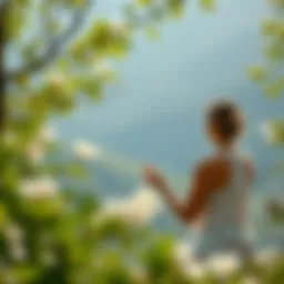 Mindfulness practice in a serene setting