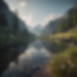 A serene landscape representing inner peace