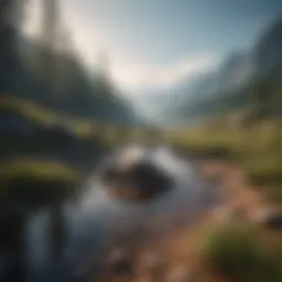 A serene landscape representing mental clarity