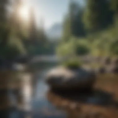 Mindfulness in Nature A serene landscape illustrating mindfulness and tranquility.