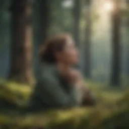 A serene landscape promoting mindfulness and mental clarity