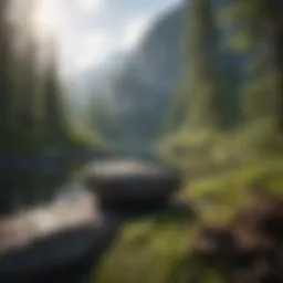 A serene landscape promoting mindfulness