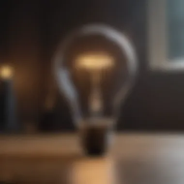 A light bulb glowing brightly, symbolizing new ideas and a growth mindset