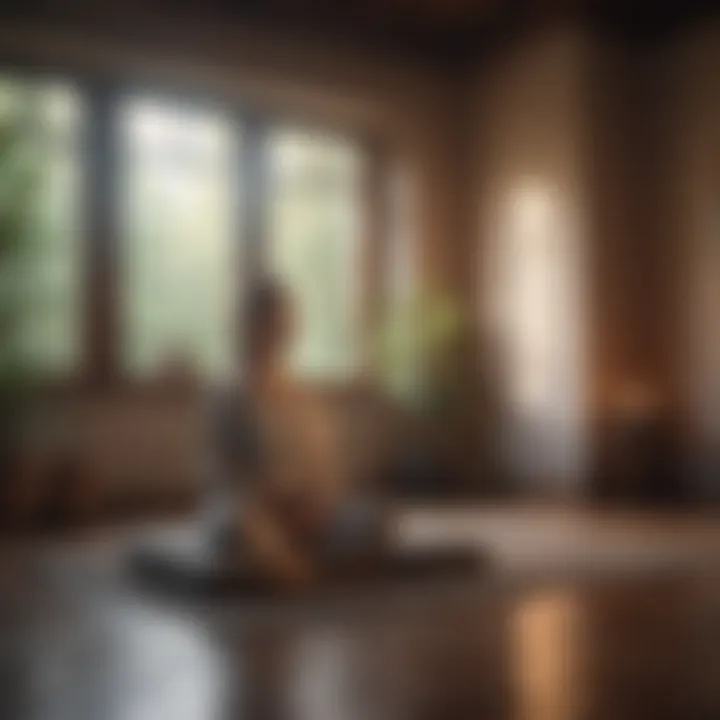 A person practicing mindfulness through meditation in a quiet corner.