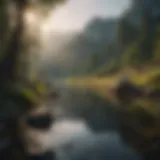A serene landscape illustrating mindfulness and tranquility