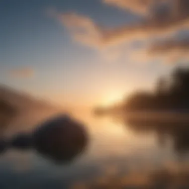 Awakening Serenity Sunrise over tranquil water