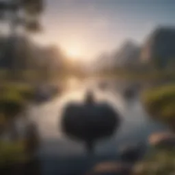 A serene landscape symbolizing tranquility and peace
