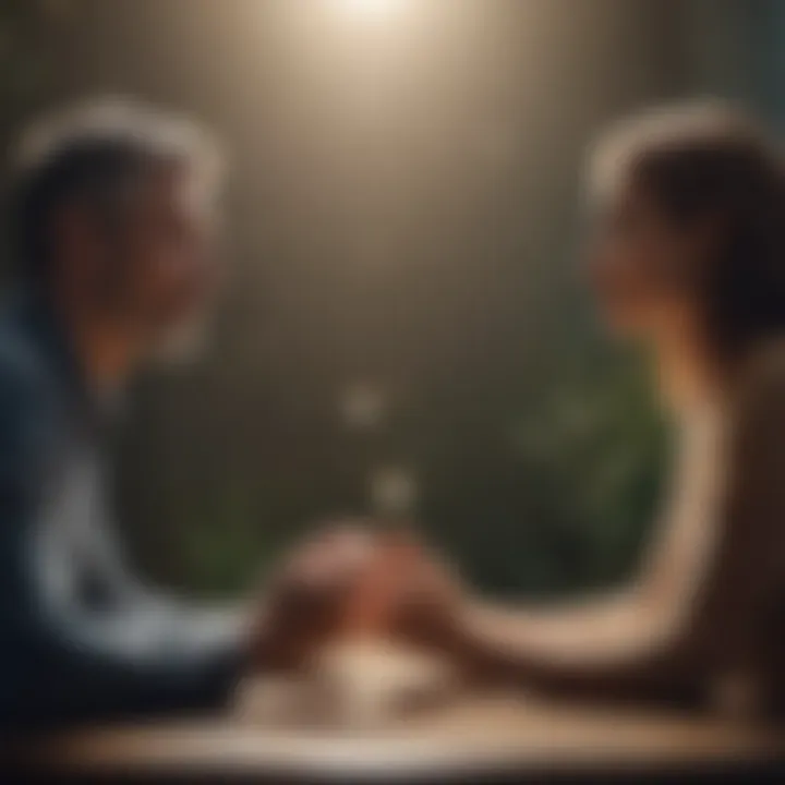 Two individuals engaged in a thoughtful conversation, illustrating effective communication techniques.