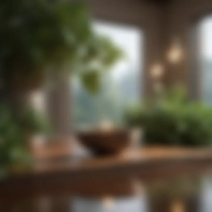 An inviting space featuring plants and soft lighting symbolizing emotional wellness.