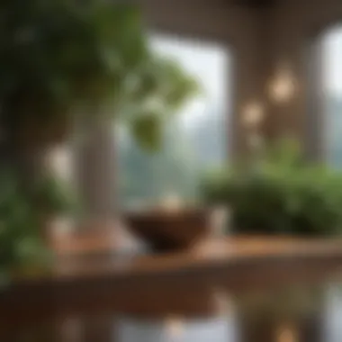 Emotional Wellness Environment An inviting space featuring plants and soft lighting symbolizing emotional wellness.
