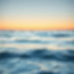 A tranquil landscape with soft waves and gentle colors, symbolizing peace and harmony in meditation.
