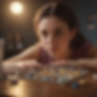 A person engrossed in a memory game to boost mental agility.