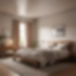Illustration of a peaceful bedroom environment promoting relaxation.
