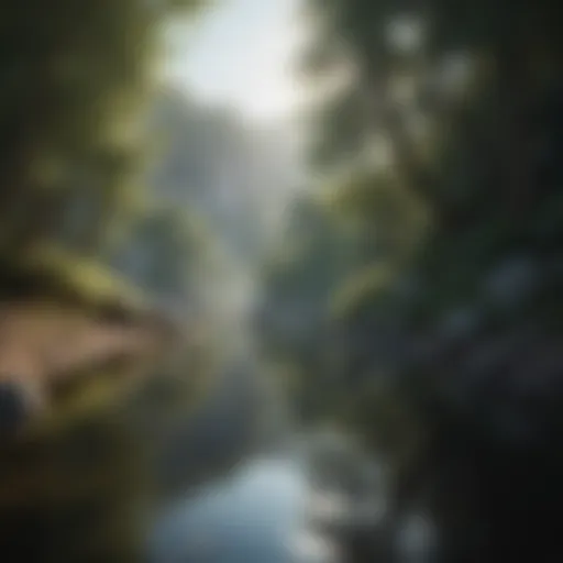 Calm landscape promoting peace of mind