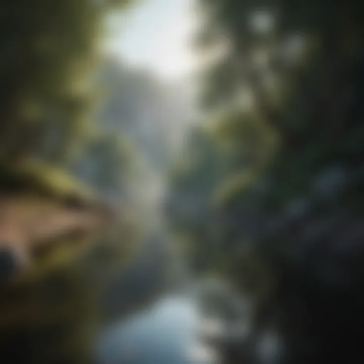 Calm landscape promoting peace of mind