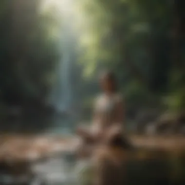 Mindfulness practice with serene surroundings