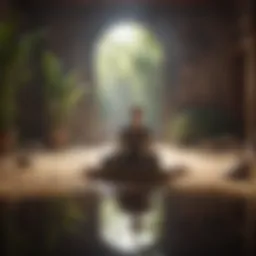 Serene environment for guided meditation