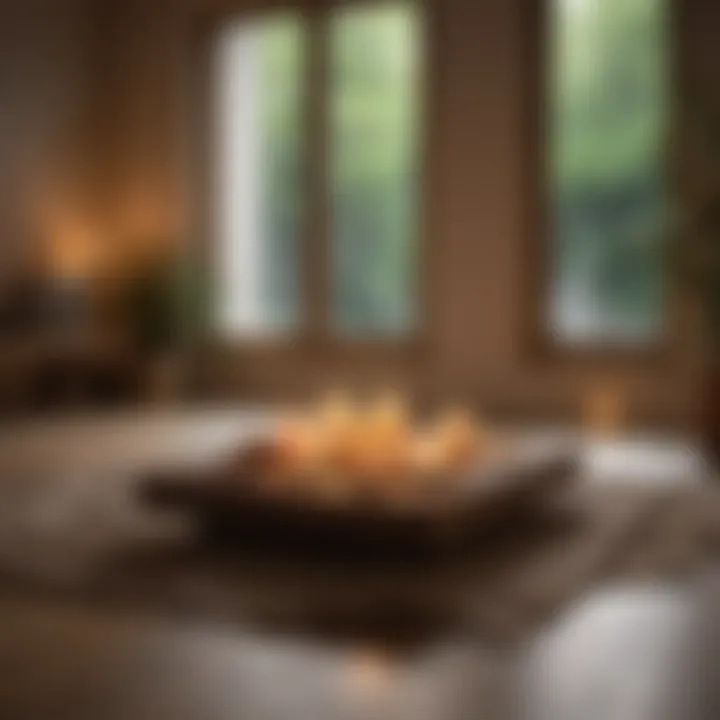 A close-up of a meditation space adorned with candles and soft cushions, reflecting tranquility.