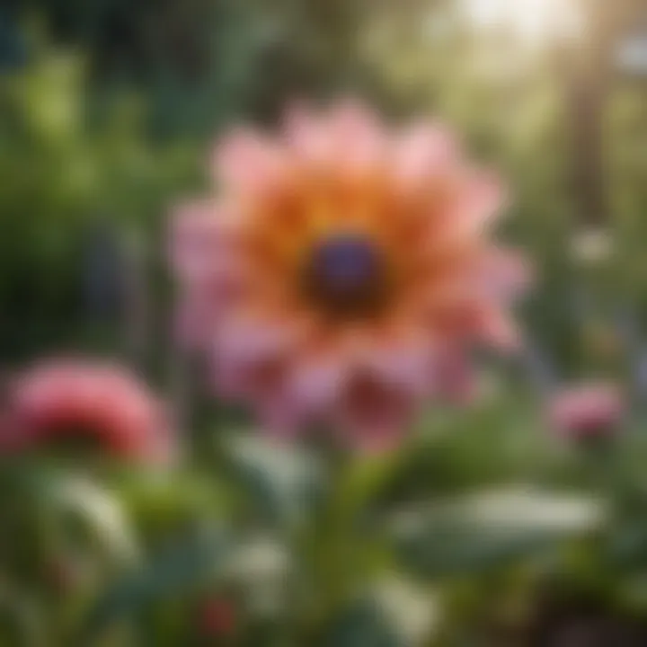 A blooming flower in a vibrant garden, representing personal growth and self-acceptance.