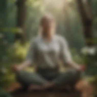 A person meditating in nature, emphasizing mindfulness and self-awareness.