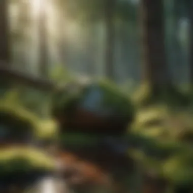 A serene forest scene representing tranquility and solitude