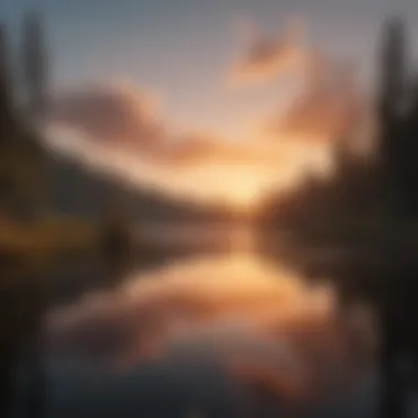 A serene lake at sunset, symbolizing the beauty of solitude