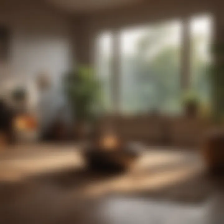 Cozy indoor environment with gentle background noise