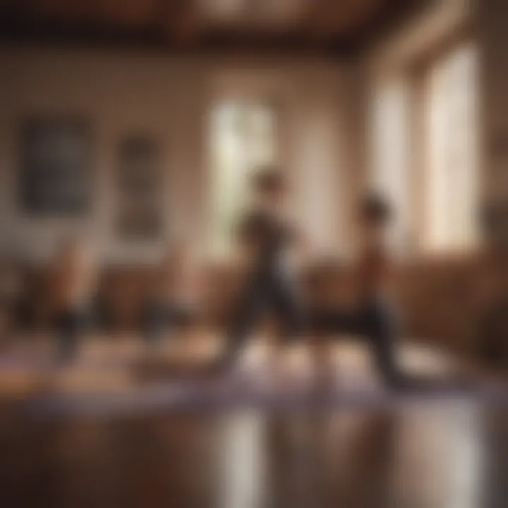 Group practicing yoga in a peaceful environment