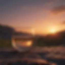 A serene sunrise over a calm landscape