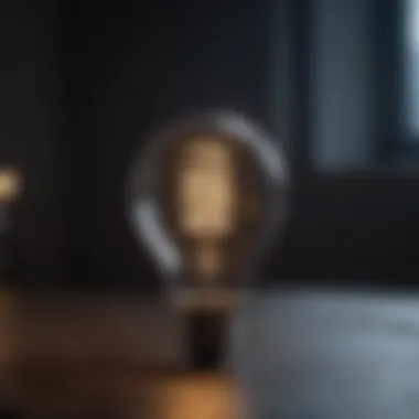 A light bulb illuminating a dark room representing new ideas