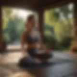Person practicing yoga in a serene setting