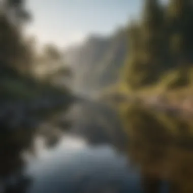 Tranquil Landscape A serene landscape symbolizing tranquility and reflection