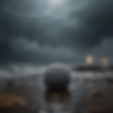 Finding Calm Amidst the Storm Visual metaphor for mindfulness and tranquility