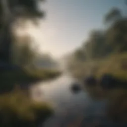 A serene landscape illustrating tranquility amidst chaos