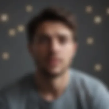 Anxiety and Intrusive Thoughts Visual depiction of anxiety linked to intrusive thoughts
