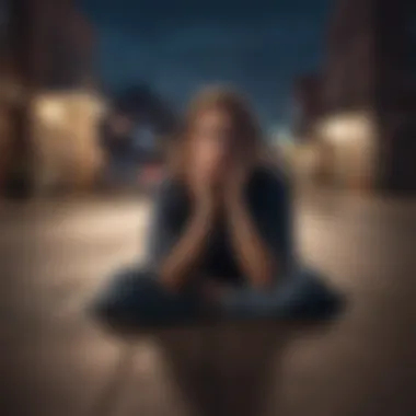 Conceptual Art Representing Nighttime Anxiety Conceptual illustration of nighttime anxiety