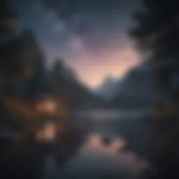 A serene night scene with stars and a calming landscape, representing peace of mind.