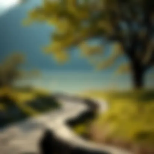 Serene landscape that evokes tranquility