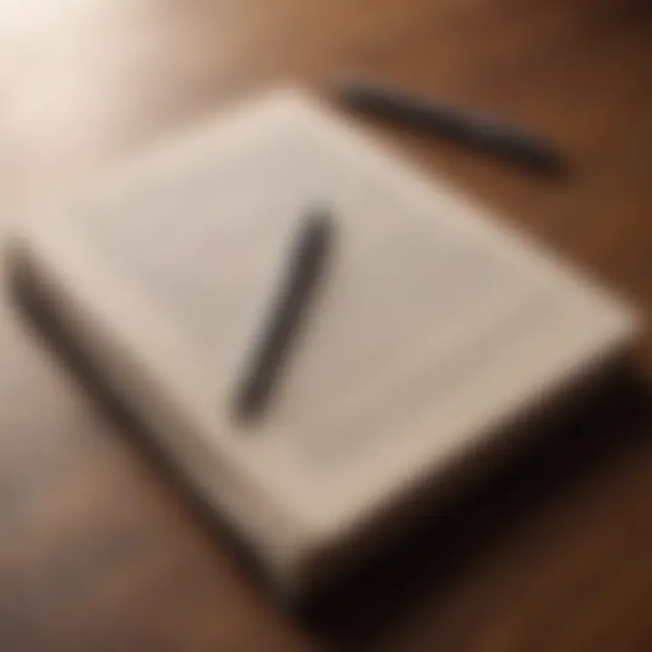 A close-up of a journal and pen, representing introspection and coping strategies.