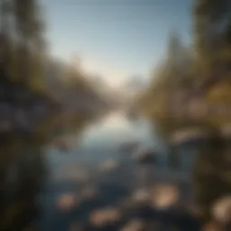 A serene landscape symbolizing inner peace amid chaos